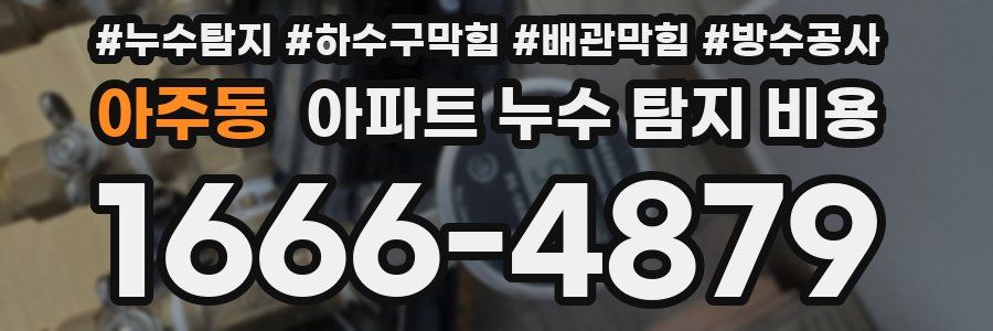 아주동 아파트 누수 탐지 비용