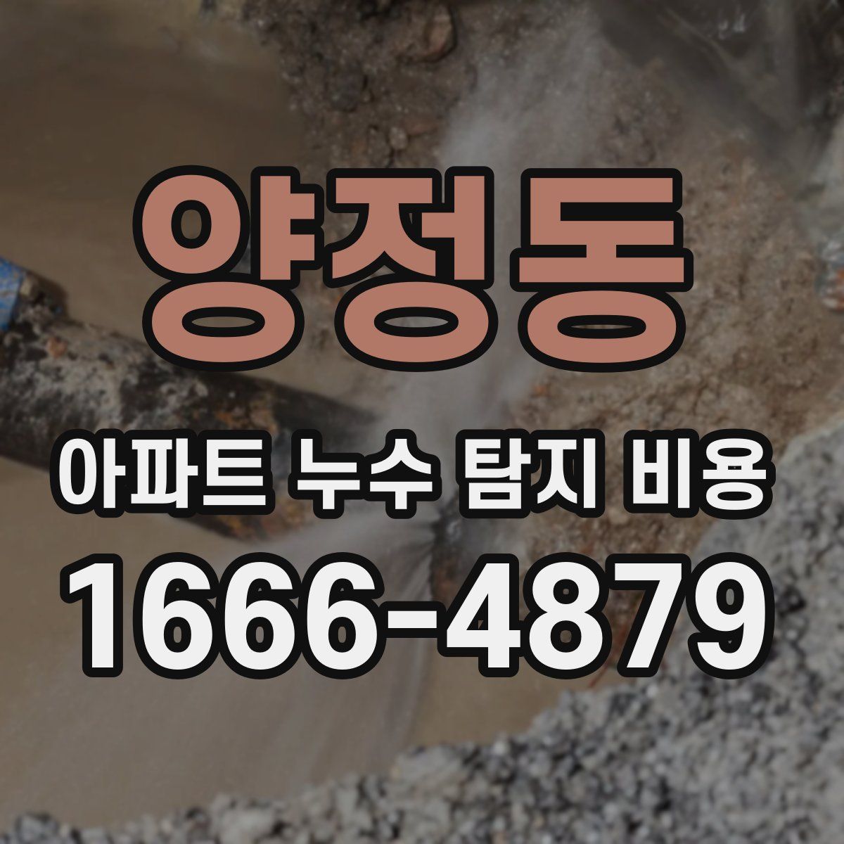 양정동 아파트 누수 탐지 비용