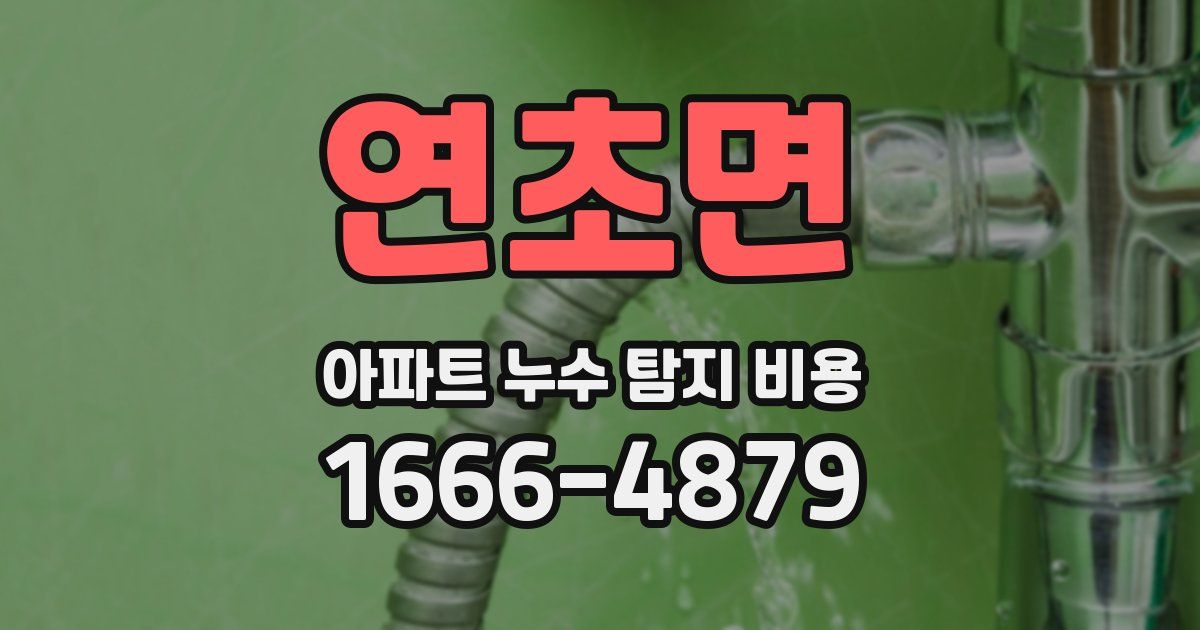 연초면 아파트 누수 탐지 비용