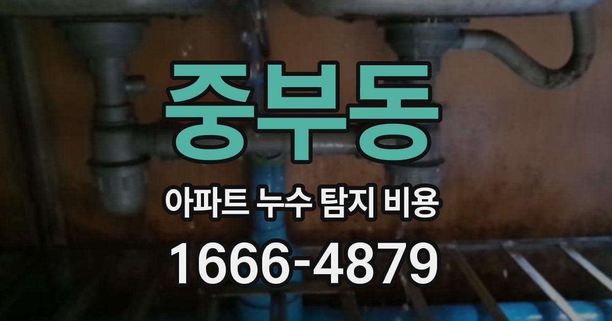 중부동 아파트 누수 탐지 비용