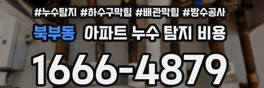 북부동 아파트 누수 탐지 비용