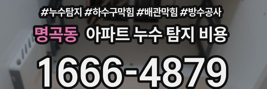명곡동 아파트 누수 탐지 비용