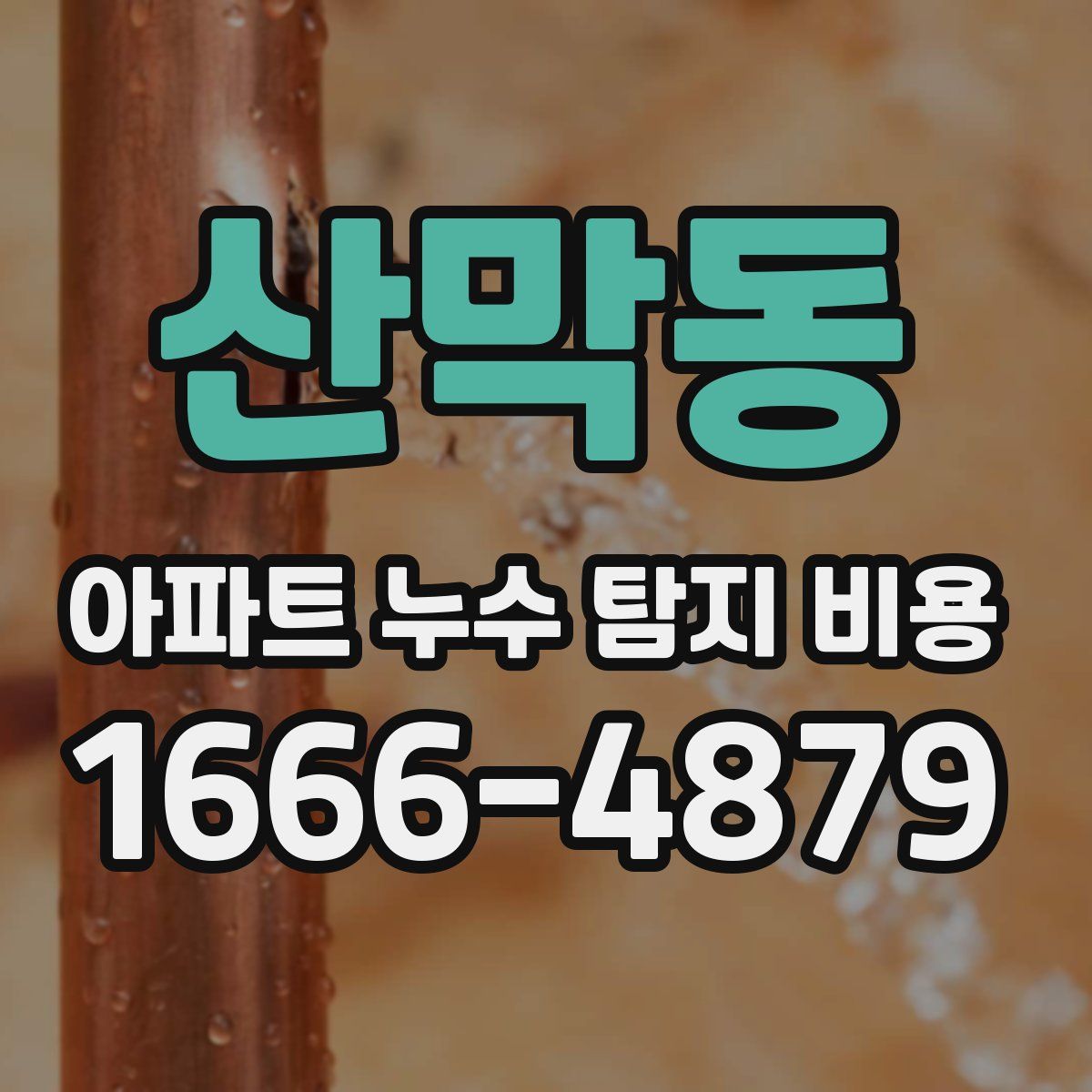 산막동 아파트 누수 탐지 비용