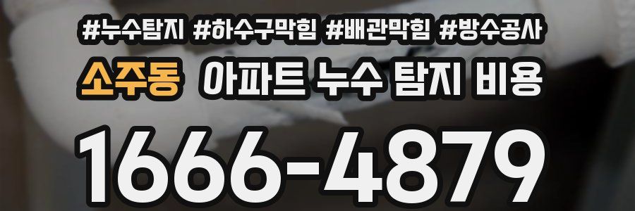 소주동 아파트 누수 탐지 비용