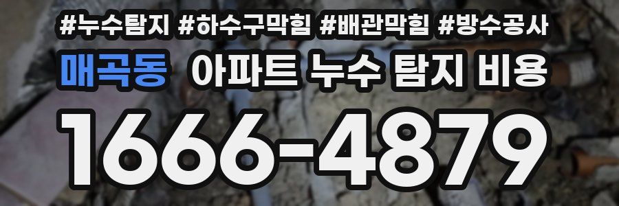 매곡동 아파트 누수 탐지 비용