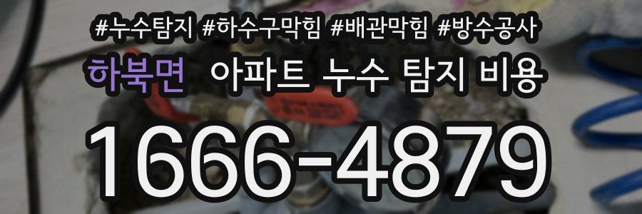 하북면 아파트 누수 탐지 비용