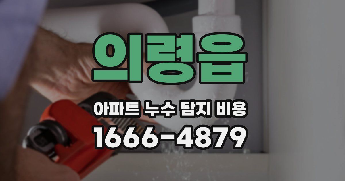 의령읍 아파트 누수 탐지 비용