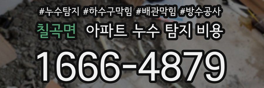 칠곡면 아파트 누수 탐지 비용