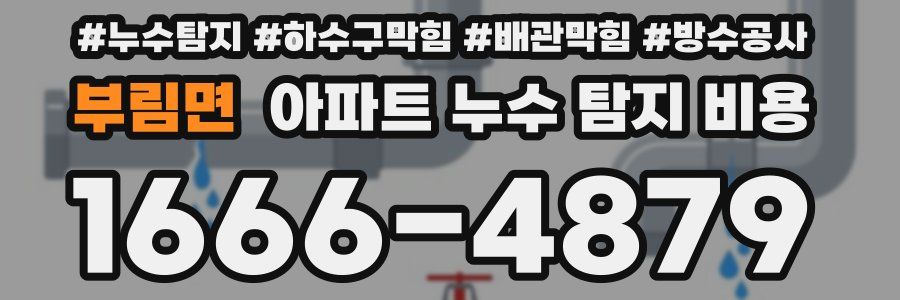 부림면 아파트 누수 탐지 비용