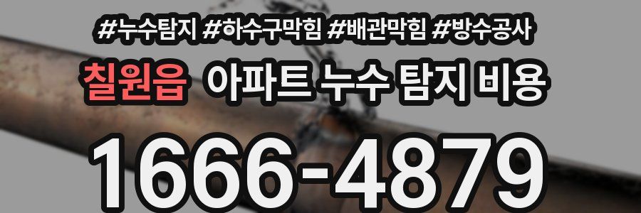 칠원읍 아파트 누수 탐지 비용