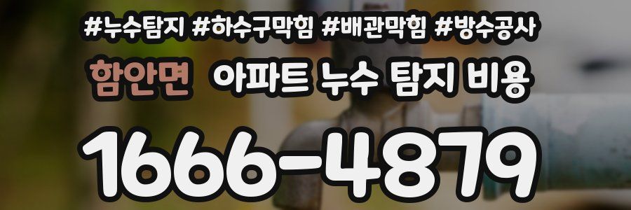 함안면 아파트 누수 탐지 비용