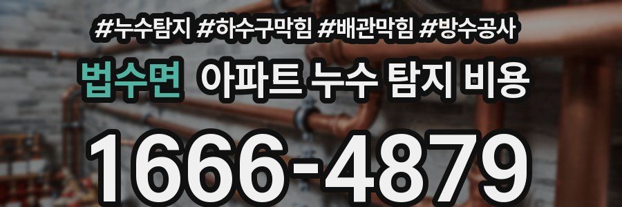 법수면 아파트 누수 탐지 비용