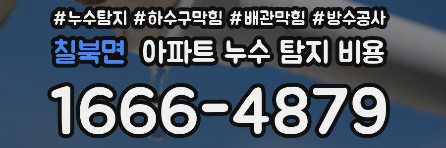 칠북면 아파트 누수 탐지 비용