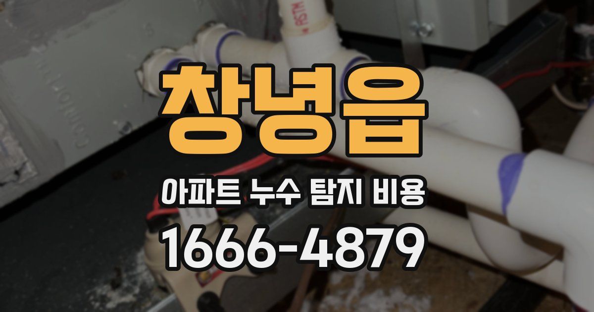 창녕읍 아파트 누수 탐지 비용