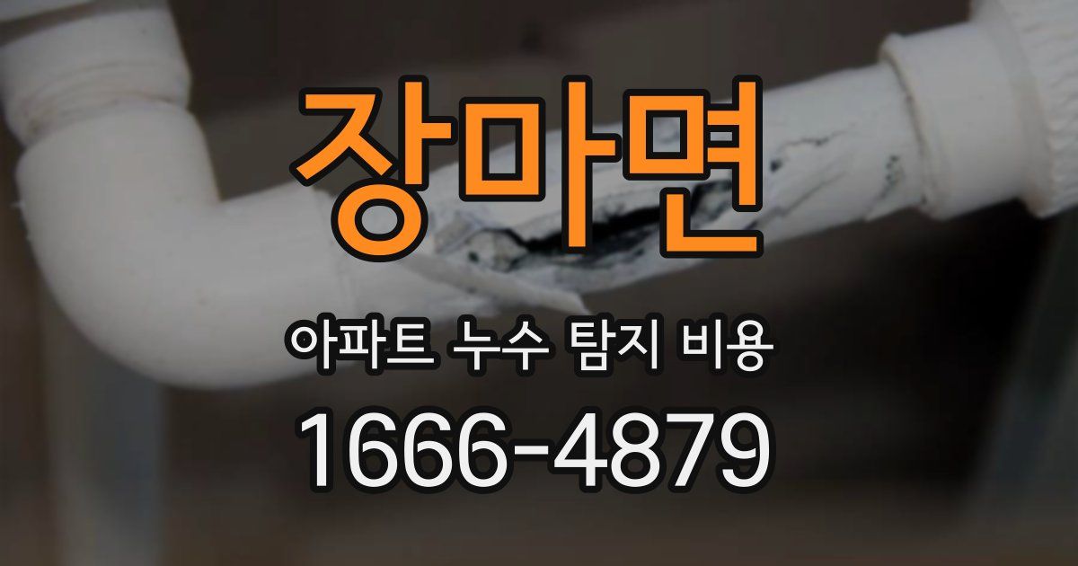 장마면 아파트 누수 탐지 비용