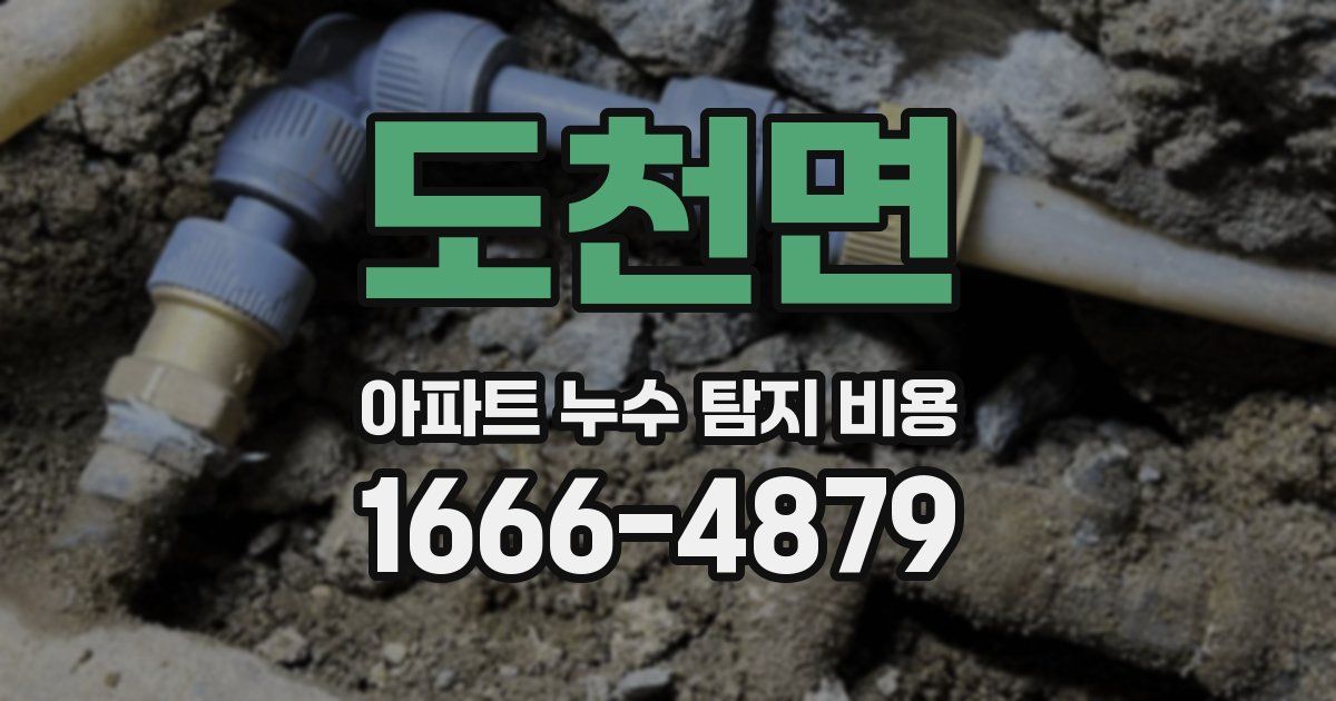 도천면 아파트 누수 탐지 비용