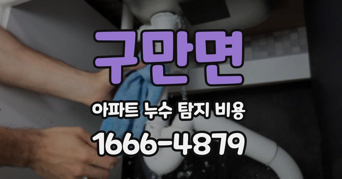 구만면 아파트 누수 탐지 비용
