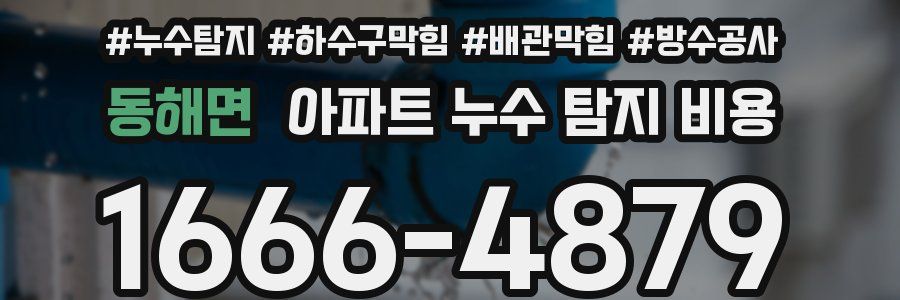 동해면 아파트 누수 탐지 비용