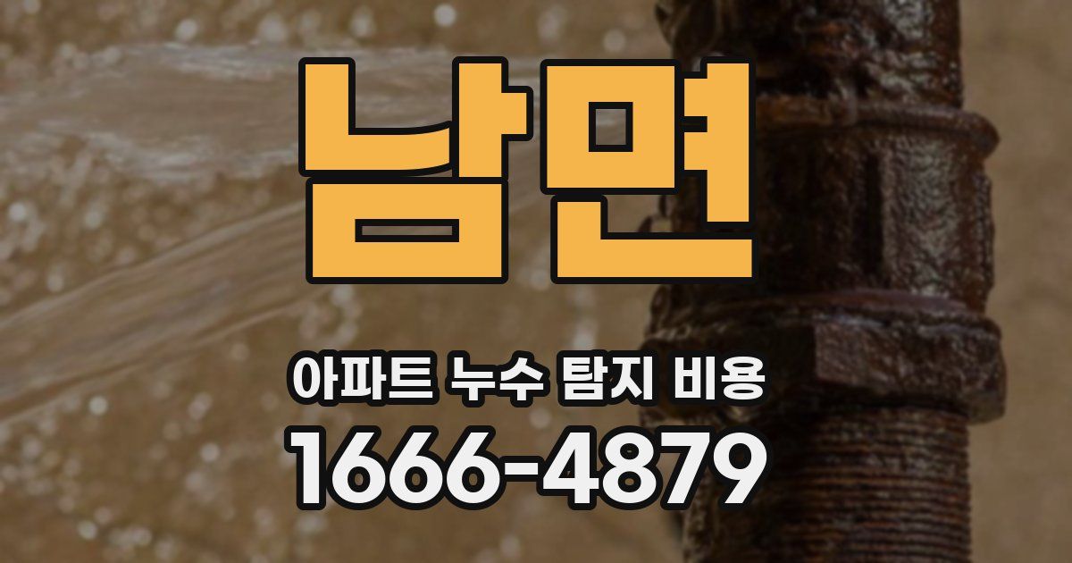 남면 아파트 누수 탐지 비용