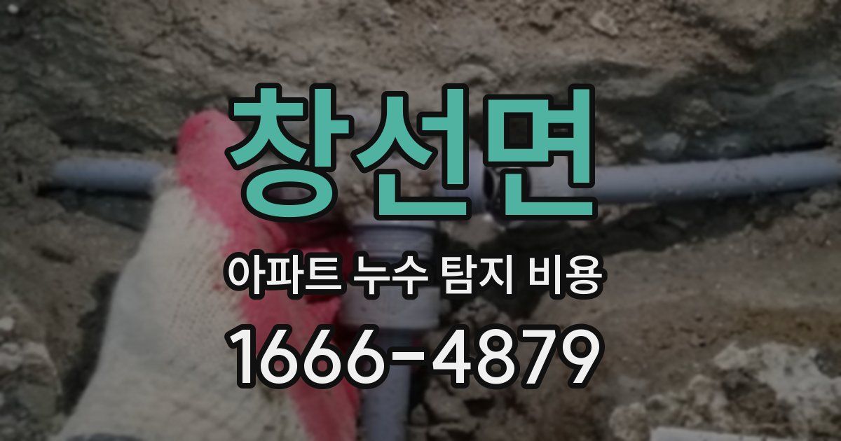 창선면 아파트 누수 탐지 비용