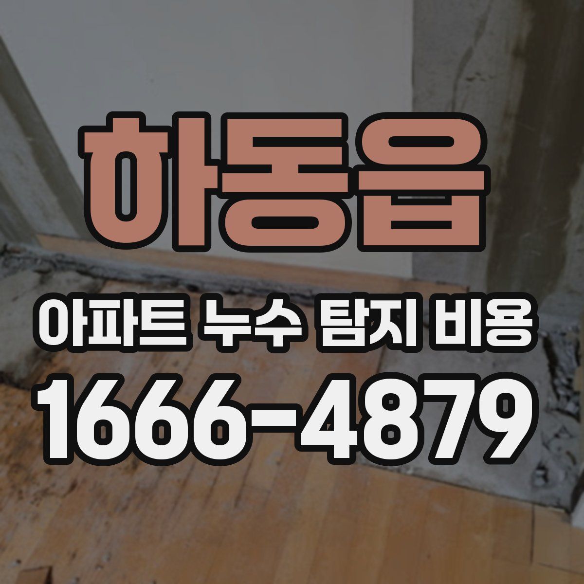 하동읍 아파트 누수 탐지 비용