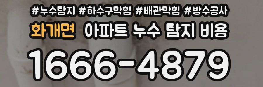 화개면 아파트 누수 탐지 비용