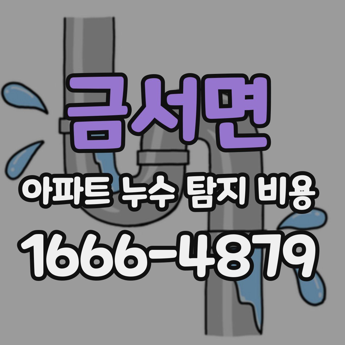 금서면 아파트 누수 탐지 비용