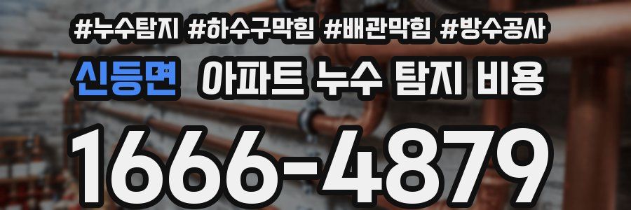 신등면 아파트 누수 탐지 비용