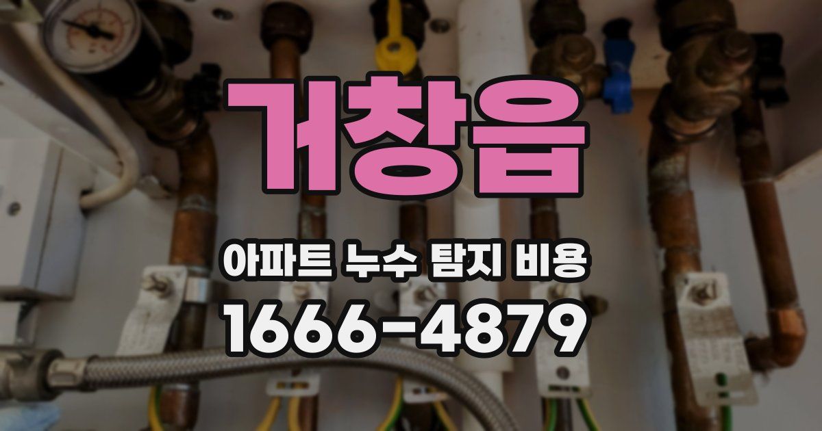 거창읍 아파트 누수 탐지 비용