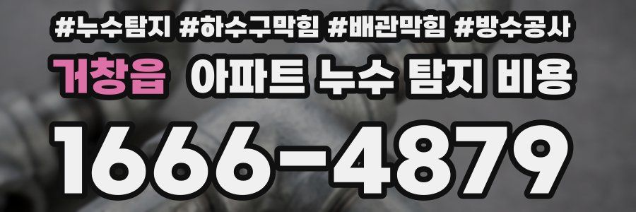 거창읍 아파트 누수 탐지 비용