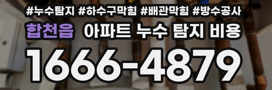 합천읍 아파트 누수 탐지 비용