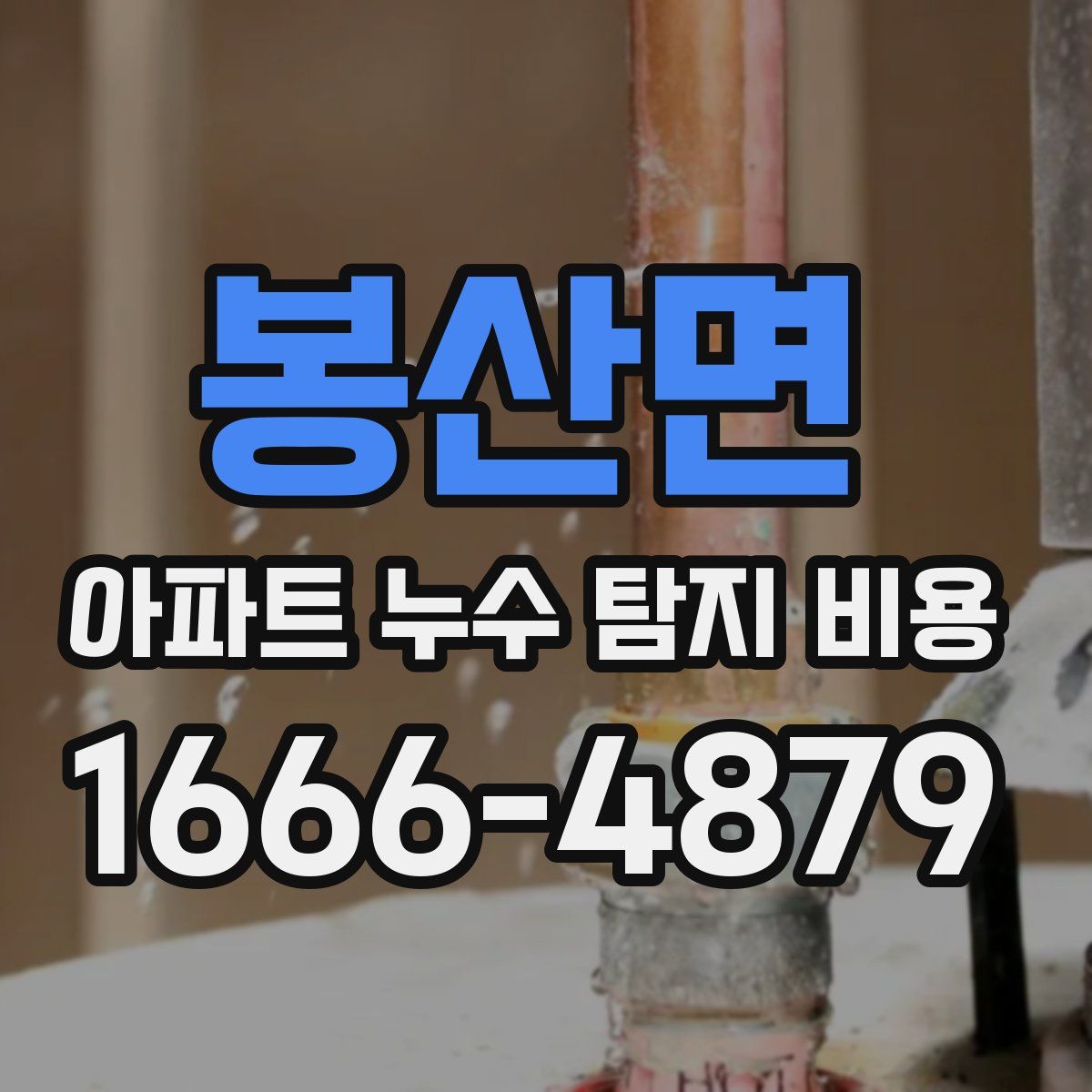 봉산면 아파트 누수 탐지 비용