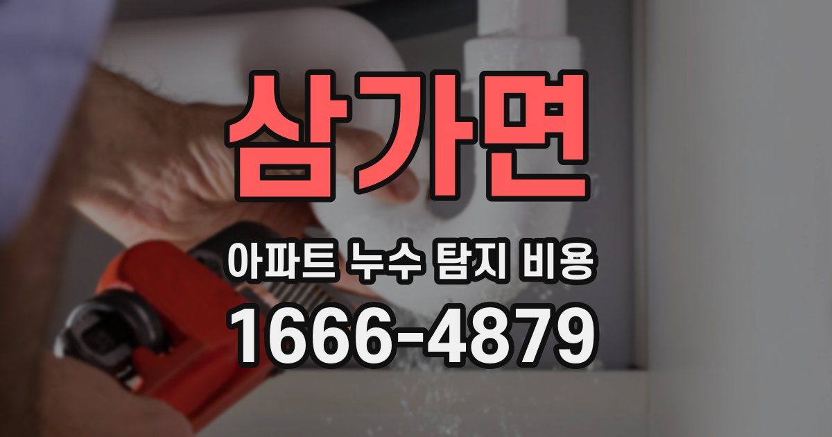 삼가면 아파트 누수 탐지 비용