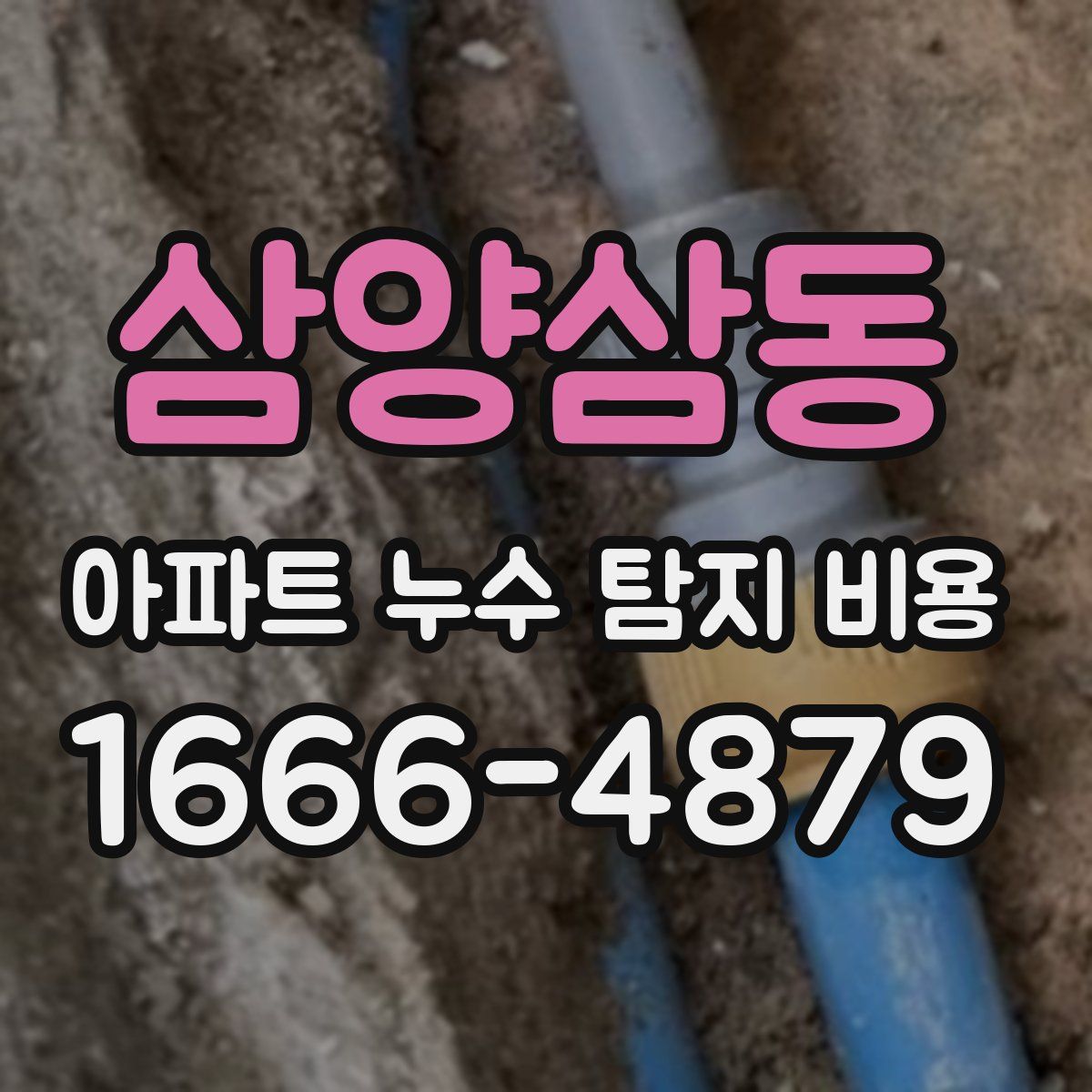 삼양삼동 아파트 누수 탐지 비용