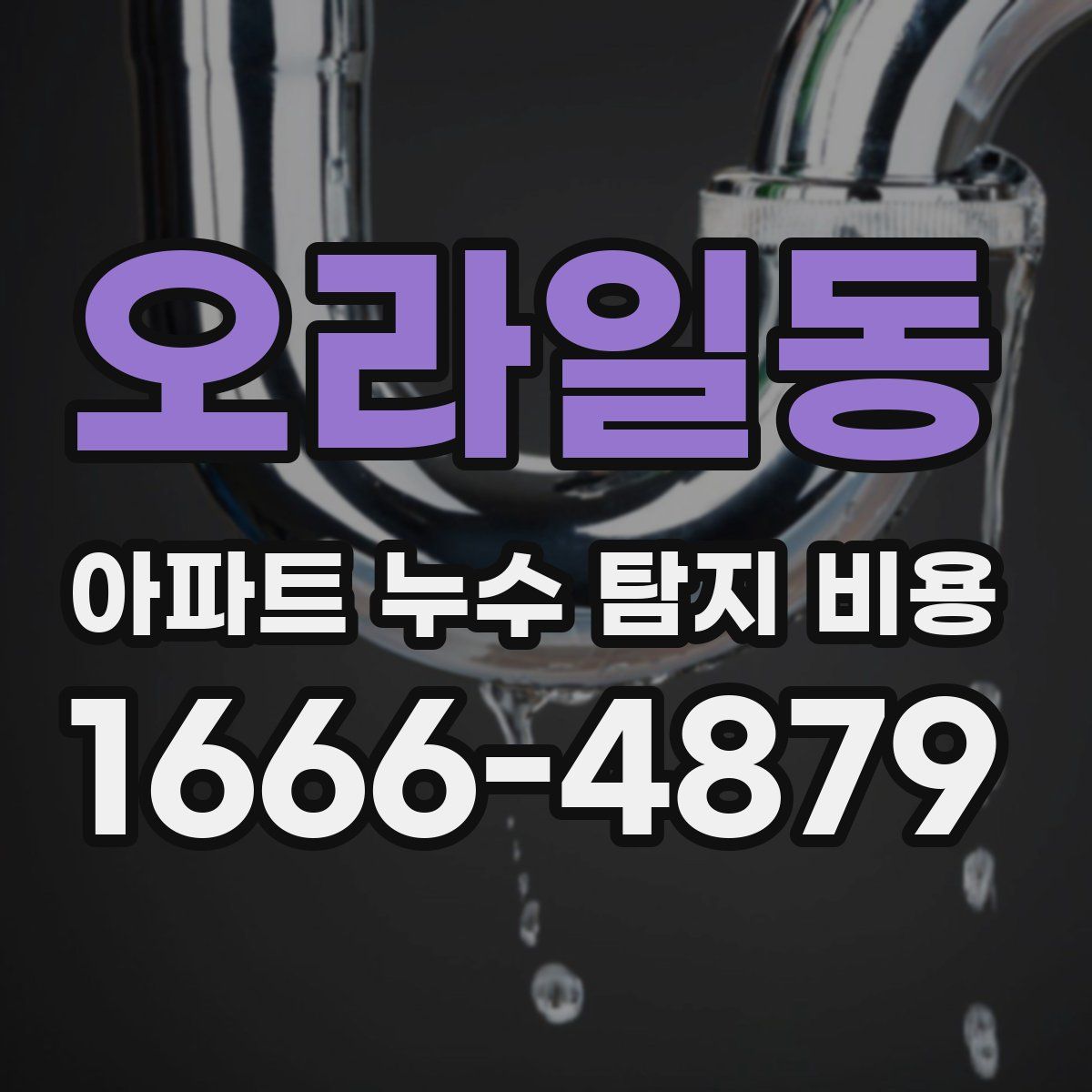 오라일동 아파트 누수 탐지 비용