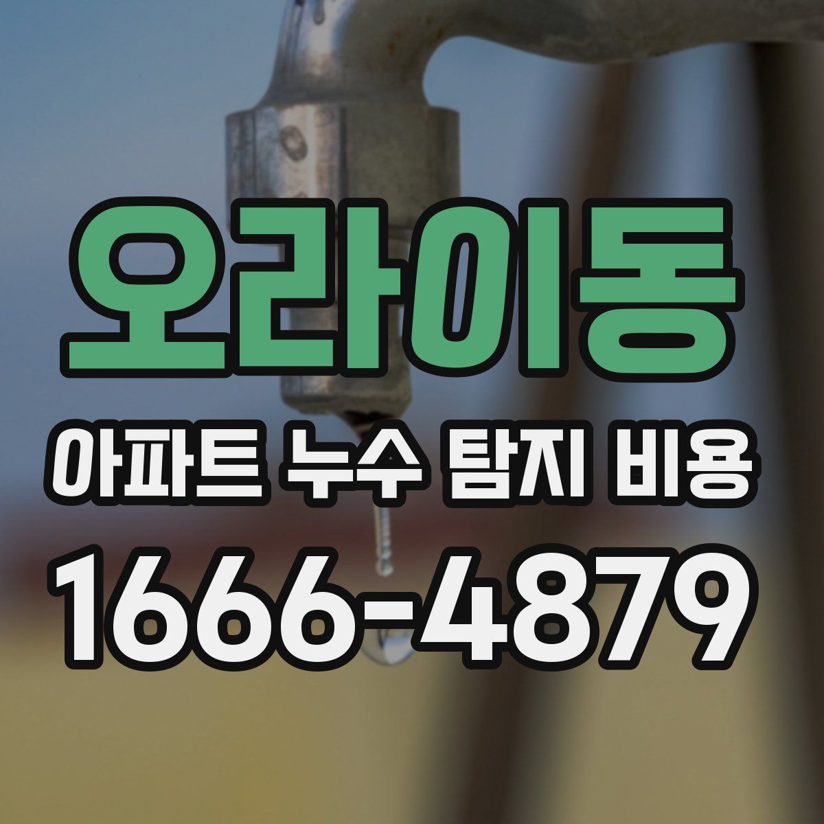 오라이동 아파트 누수 탐지 비용