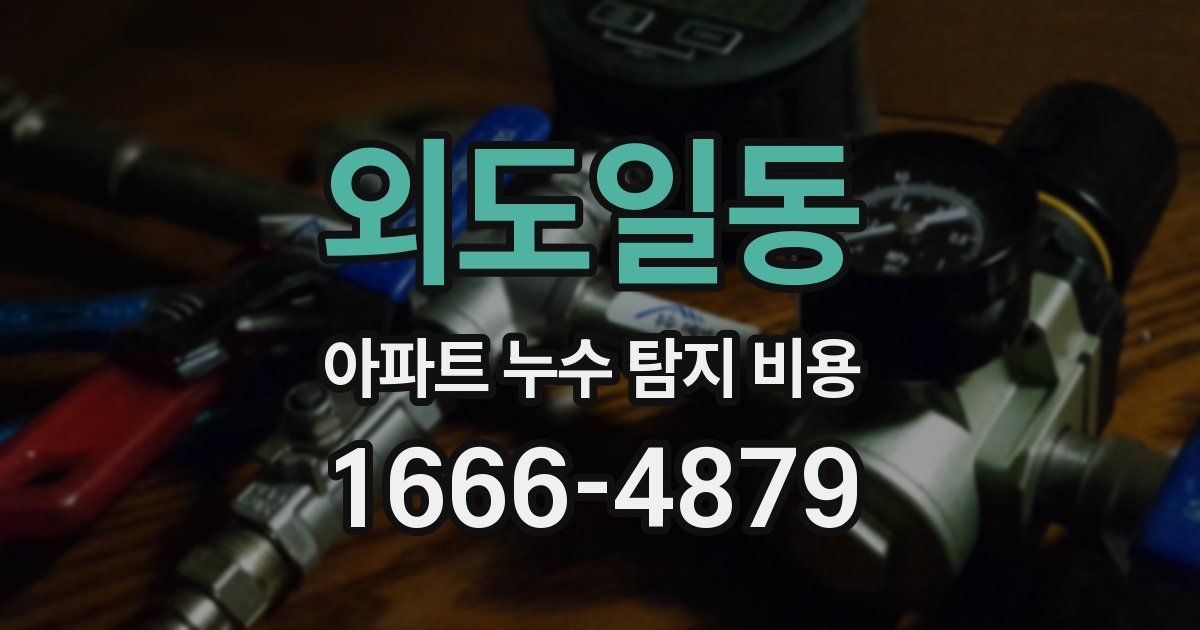 외도일동 아파트 누수 탐지 비용