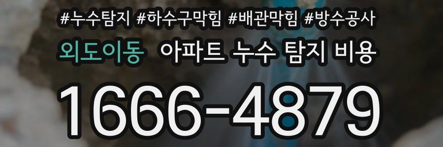 외도이동 아파트 누수 탐지 비용