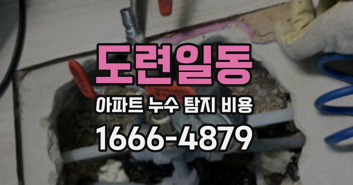 도련일동 아파트 누수 탐지 비용