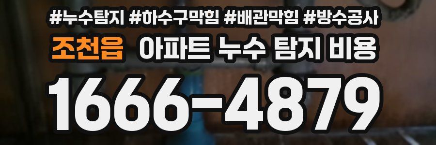 조천읍 아파트 누수 탐지 비용