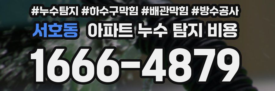 서호동 아파트 누수 탐지 비용
