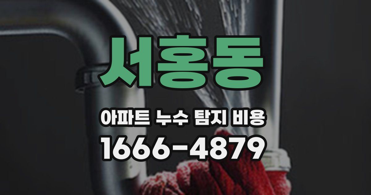 서홍동 아파트 누수 탐지 비용