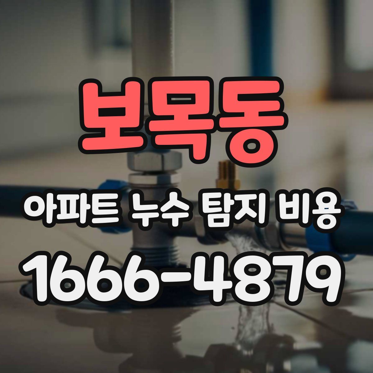 보목동 아파트 누수 탐지 비용