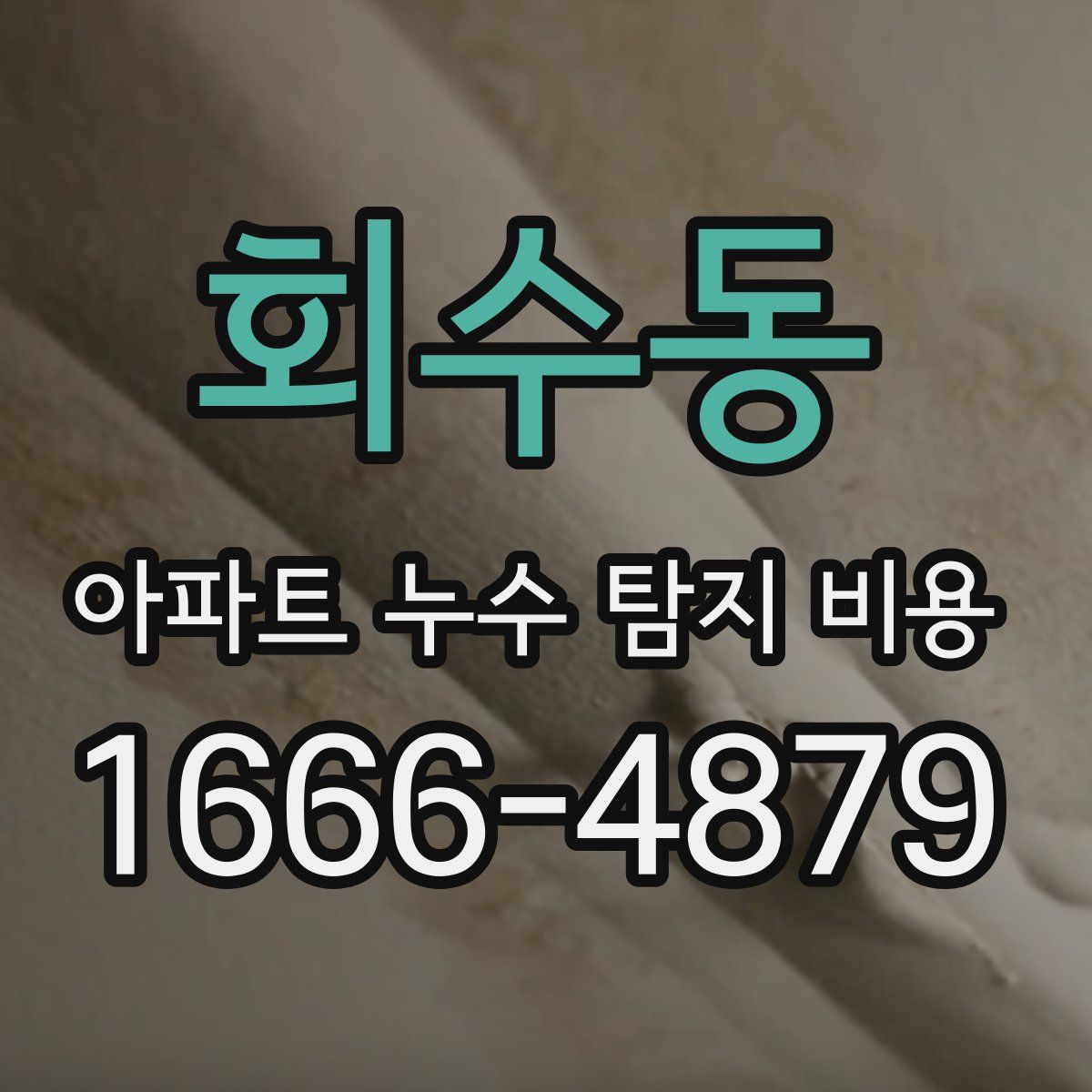 회수동 아파트 누수 탐지 비용