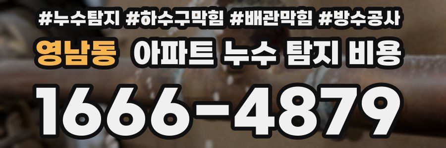 영남동 아파트 누수 탐지 비용