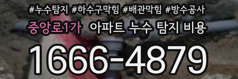 중앙로1가 아파트 누수 탐지 비용