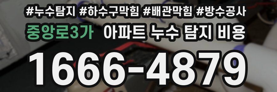 중앙로3가 아파트 누수 탐지 비용