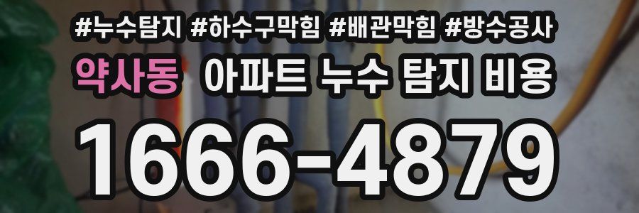 약사동 아파트 누수 탐지 비용