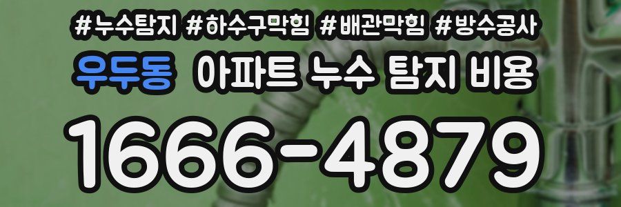 우두동 아파트 누수 탐지 비용