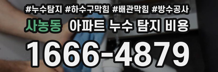 사농동 아파트 누수 탐지 비용